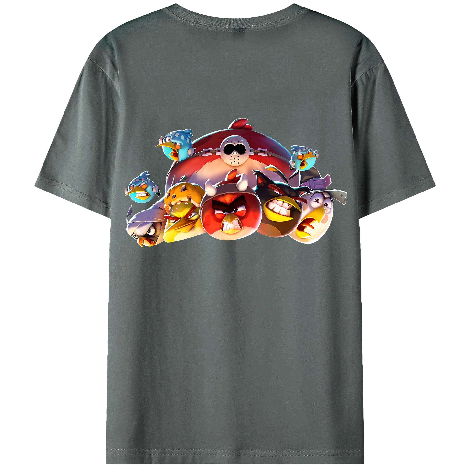 （画像用） Angry Birds アングリーバード 綿100％半袖Tシャツ（背面プリント）